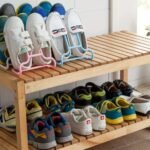 Multi-Function Drying Rack & Shoe Organizer – Hanging Storage Shelf for Wardrobe & Closet, Shoe Stand & Holder (2 Pc Set) - Image 7