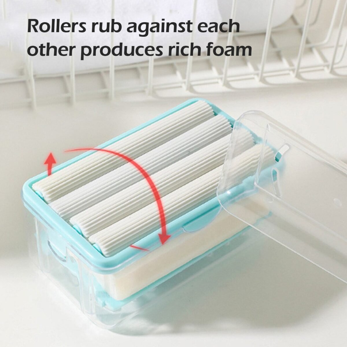 2-in-1 Portable Soap Dish & Dispenser – Multifunctional Soap Holder with Roller & Drain Holes for Bathroom, Kitchen, Home Use (1 Pc) - Image 5