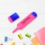 Highlighter Pen, Assorted Colours Water Based Broad Tip Writing Marker (3 Pcs Set) - Image 4