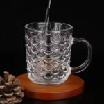 Glass Coffee & Tea Cup / Mug With Handle, Water glass (6 pcs Set / 225 ML) - Image 4