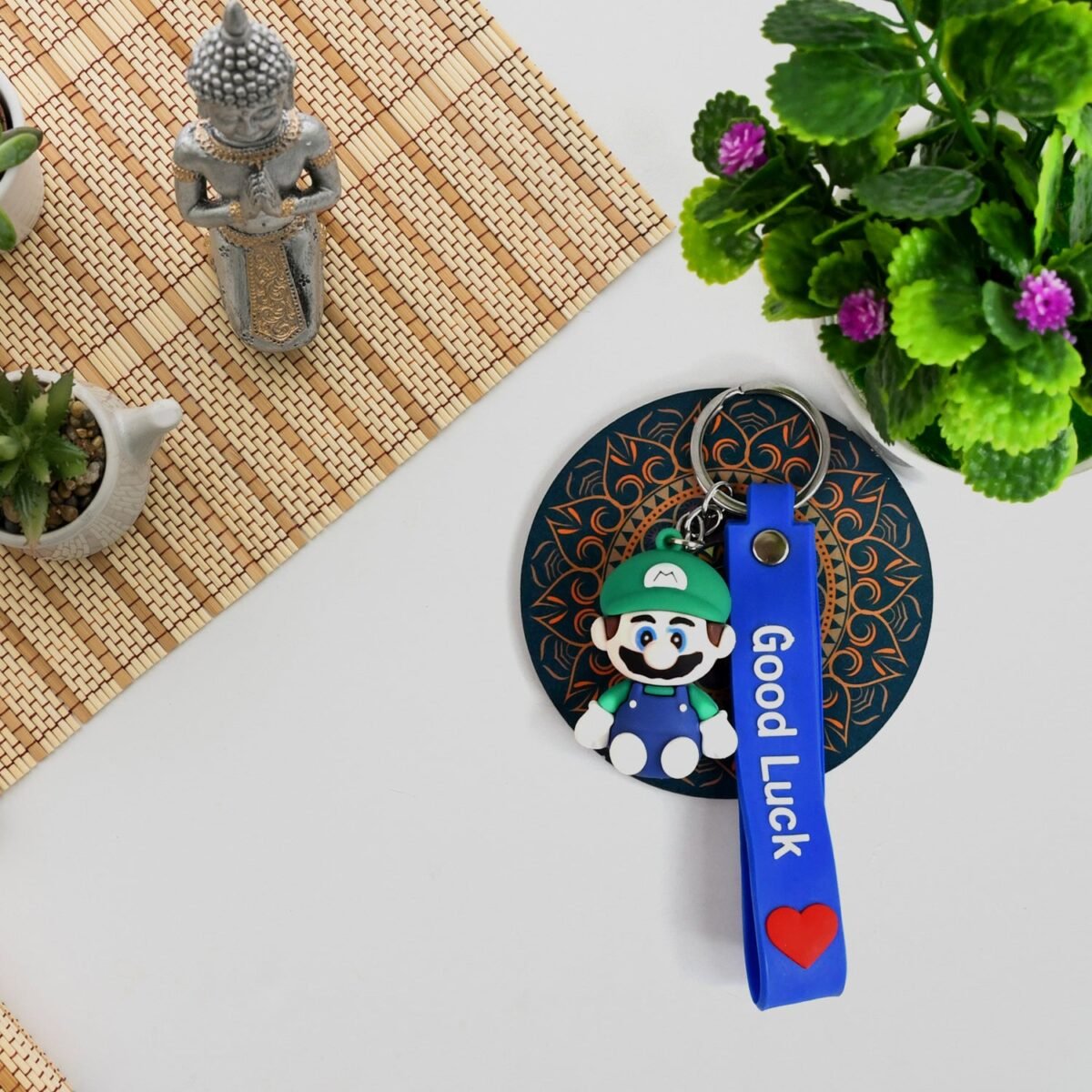 Cute Cartoon Silicone 3D Key Chain with Metal Hook & Strap (Pack of 1) - Image 4