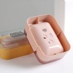 Plastic Soap Dish, Portable Plastic Self Draining Soap Holder (1 Pc / Mix Color) - Image 6