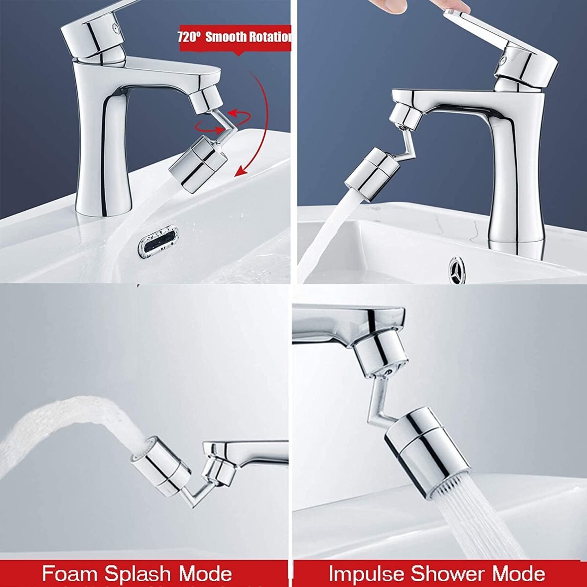 Splash Filter Faucet, Sink Faucet Sprayer Head Suitable for  Kitchen Bathroom Faucet - Image 6