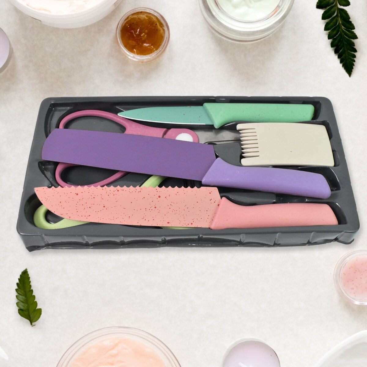 Professional Colorful Kitchen Knives Set (6 Pcs Set) - Image 4