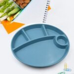 Plastic Food Plates / Biodegradable 5 Compartment Plate With Spoon for Food Snacks / Nuts / Desserts Plates for Kids, Reusable Plates for Outdoor, Camping, BPA-free (1 Pc) - Image 7
