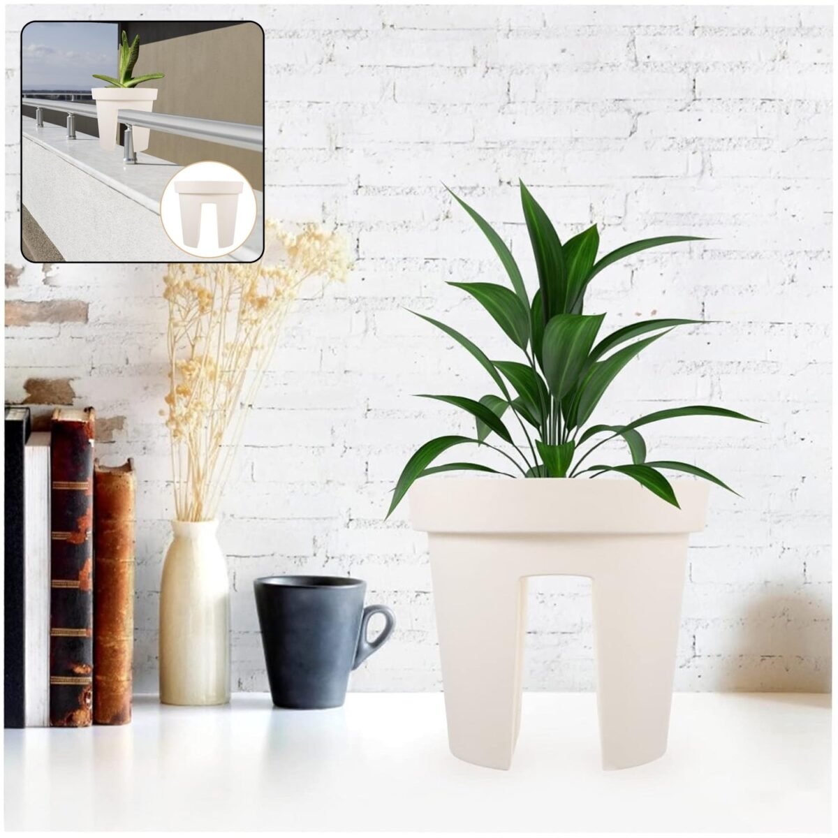 Riding Pot Bling Decor Creative Flowerpot Balcony Flower Pot Holder (1 Pc / MOQ :- 2 Pc) - Image 1