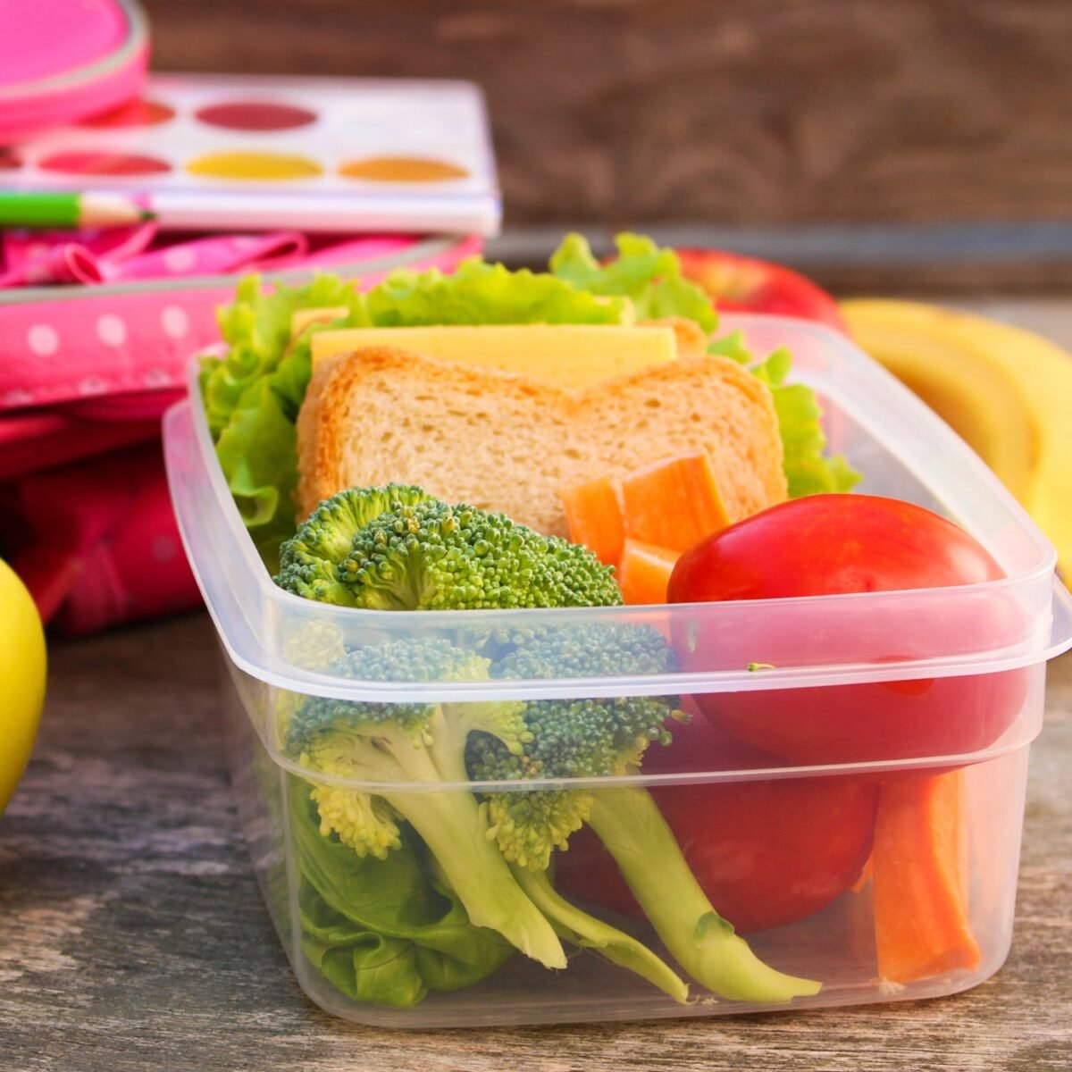 Plastic Square Lunch Box, Kitchen Containers Set (3 Pcs Set) - Image 5