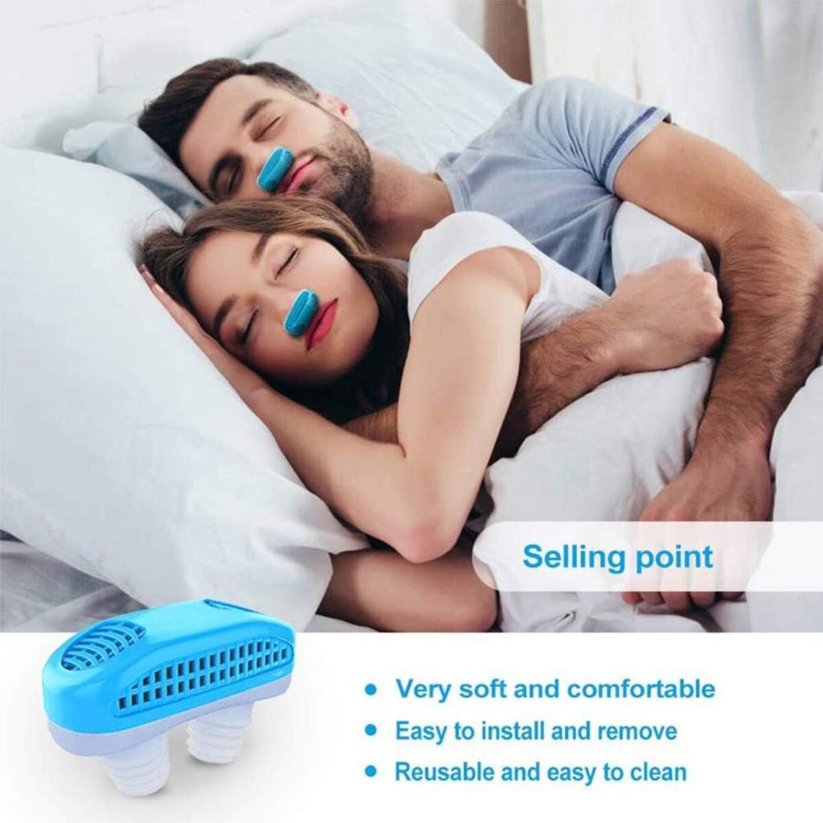 2 in 1 Anti Snoring and Air Purifier Nose Clip Anti Snoring Device (1 Pc / With Plastic Case) - Image 7