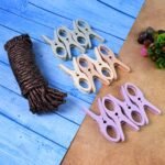 Cloth Drying Rope with Clips – Convenient and Durable Hanging Solution (12 Pc) - Image 3