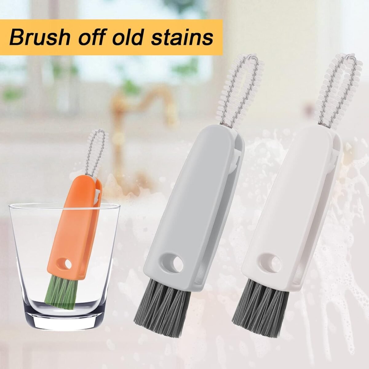 3-in-1 Multifunctional Cleaning Brush Set – Mini Bottle, Cup & Lid Cleaner (1 Pc) - Image 4