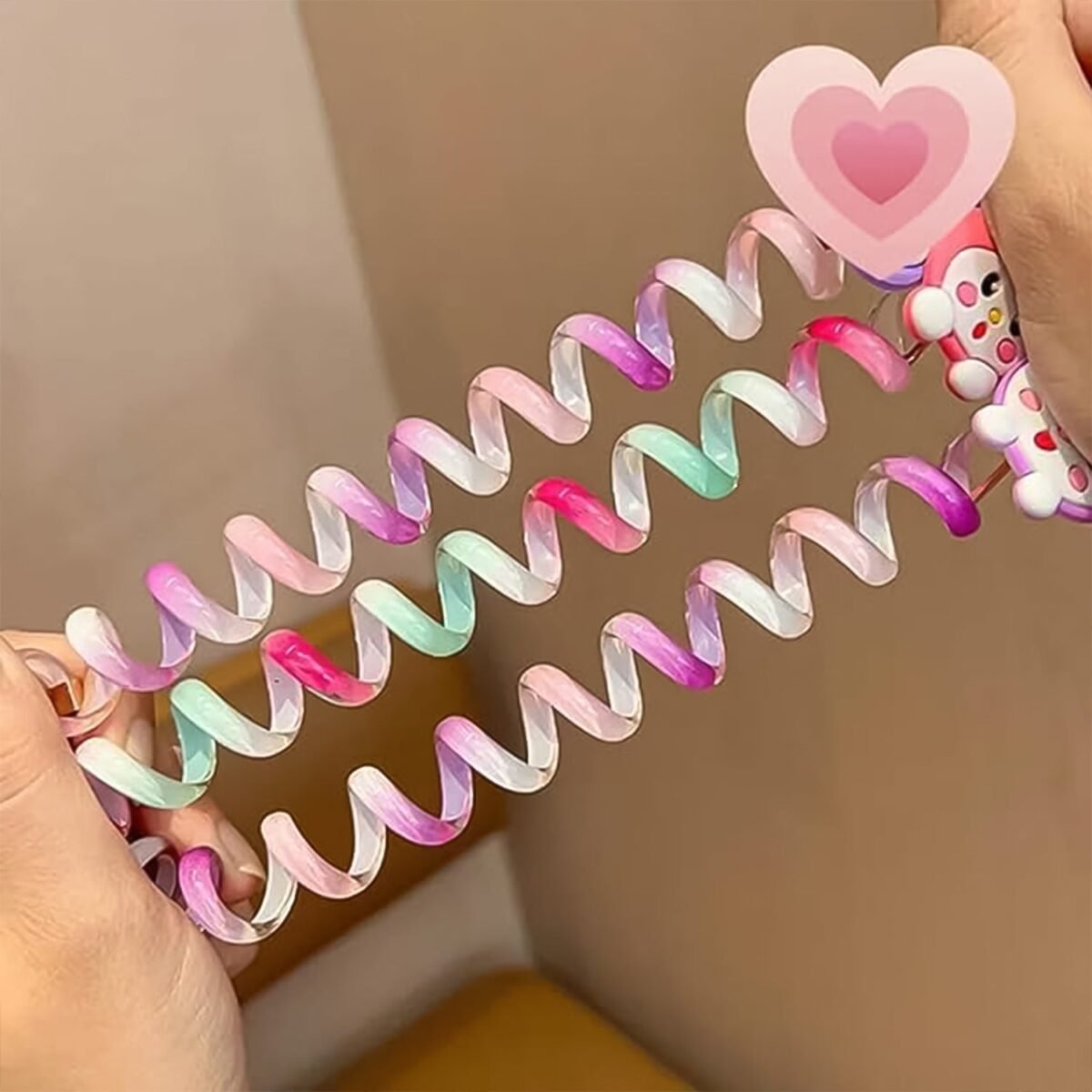Colourful Telephone Wire Hairbands (1 pc / Mix Design), Hair accessories - Image 6