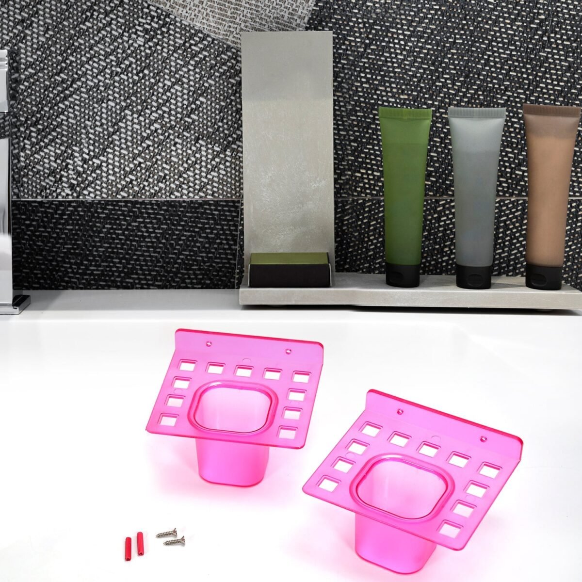 2-in-1 Tumbler Dish & Toothbrush Holder (2-Pcs) - Image 3