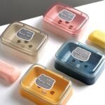 Plastic Soap Dish, Portable Plastic Self Draining Soap Holder (1 Pc / Mix Color) - Image 4