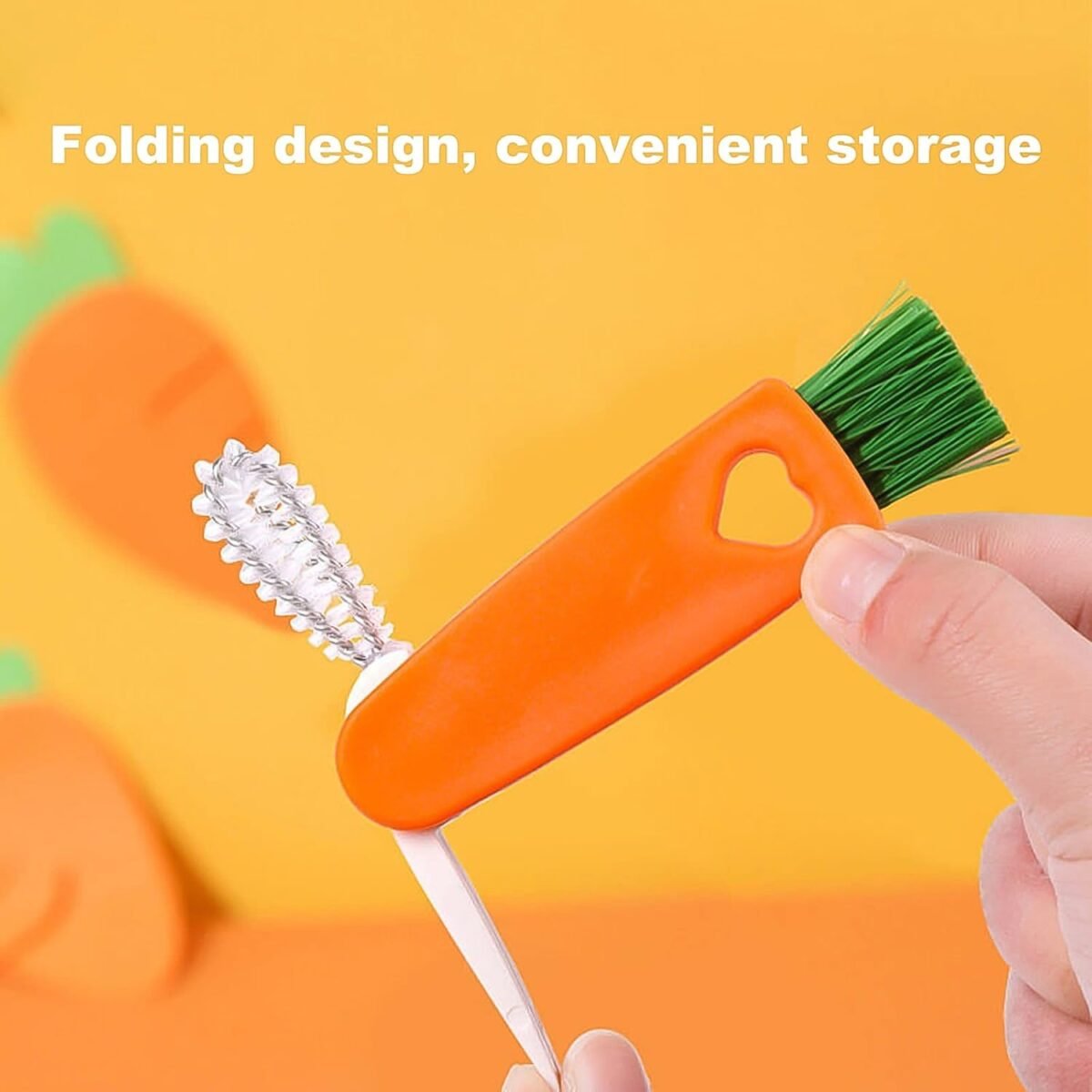 3-in-1 Multifunctional Cleaning Brush Set – Mini Bottle, Cup & Lid Cleaner (1 Pc) - Image 6