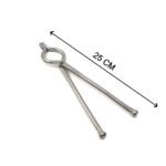 Ganesh Premium Quality Unbreakable Stainless Steel Goti Sandsi / Sansi / Pakkad / Pincer / Chimta / Tongs / Utensil Holder Smart Kitchen Tool - 8mm - Image 5