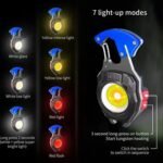 Keychain Led Flashlight Rechargeable Multi Function 6 Lighting Modes Pocket Key Chain Flash Light USB for Outdoor Camping,Walking With Cigarette Lighter - Image 3