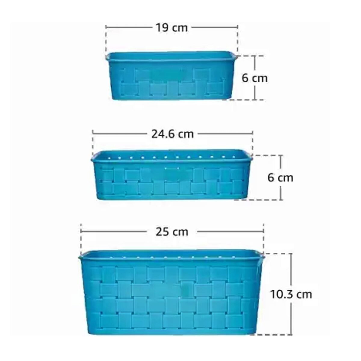 Smart Baskets for Storage(Set of 3) Sky Blue - Image 3