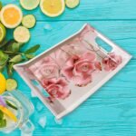 Plastic Rectangular Shape Flower Printed Design Serving Tray 3 pcs Home and Kitchen Use (3 pcs set) - Image 6