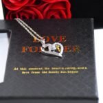 Rose Flower Gift Box, Handmade Eternal Rose with I Love You Necklace, Valentine's Day, - Image 8