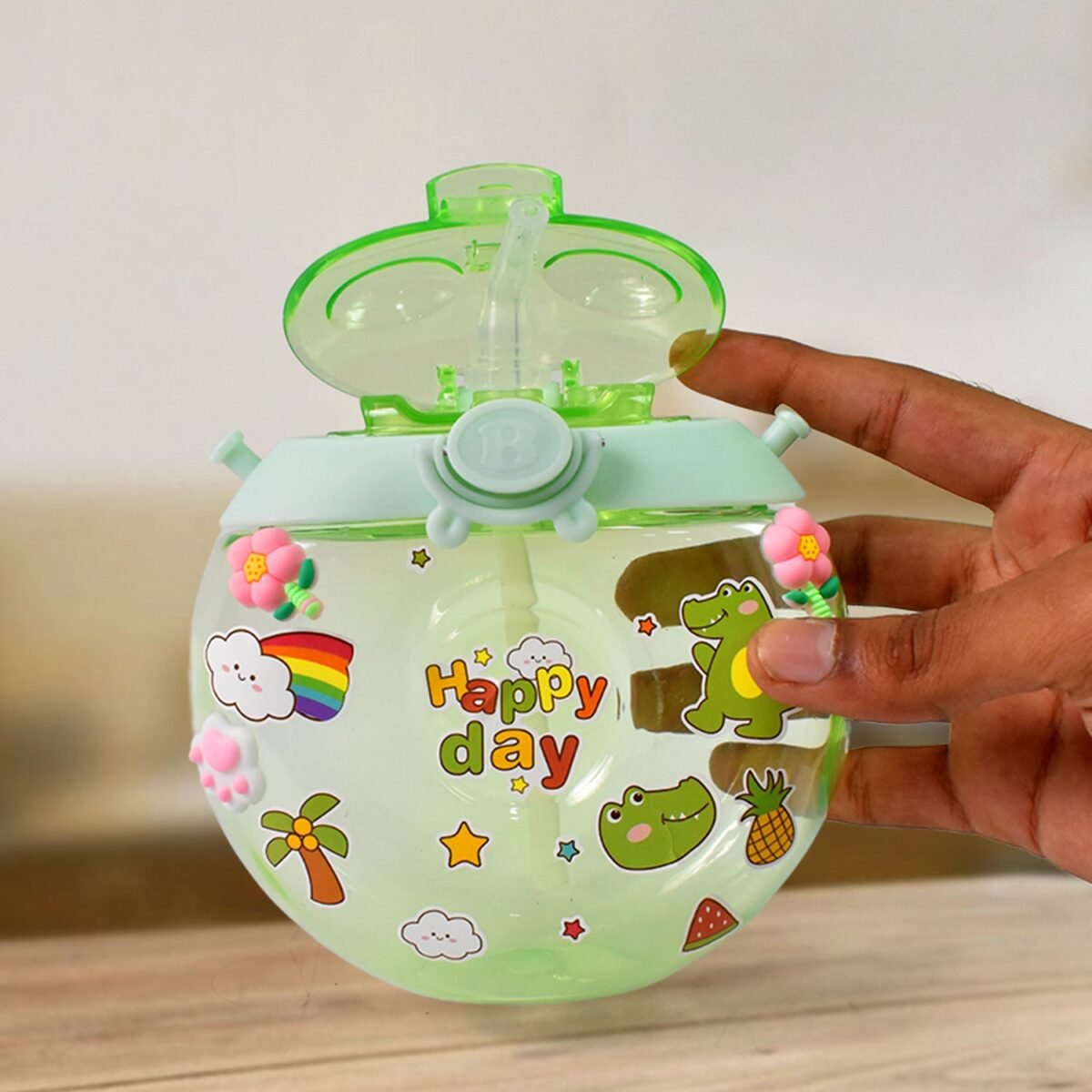 Donut Water Bottle Sipper Bottle (1 pc / 400 ML Approx) - Image 6