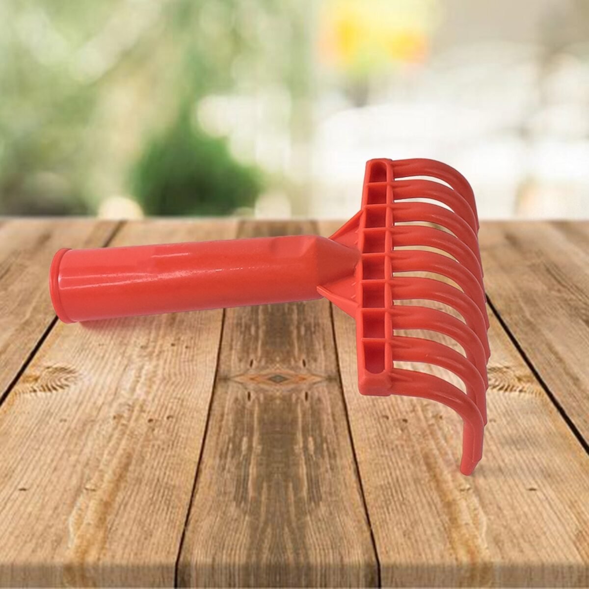 Heavy Duty Plastic Garden Hand Rake – 9-Tooth Cultivator Tool (1 Pc) - Image 4