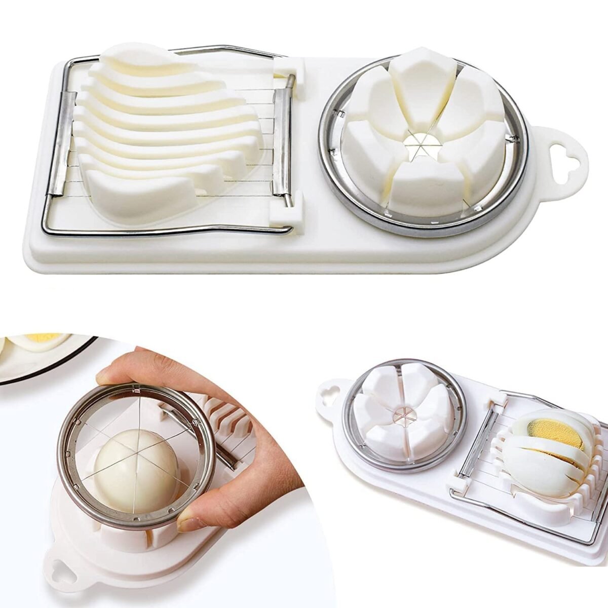2 In 1 Egg Slicer, Egg Cutter For Hard Boiled Eggs - Image 7