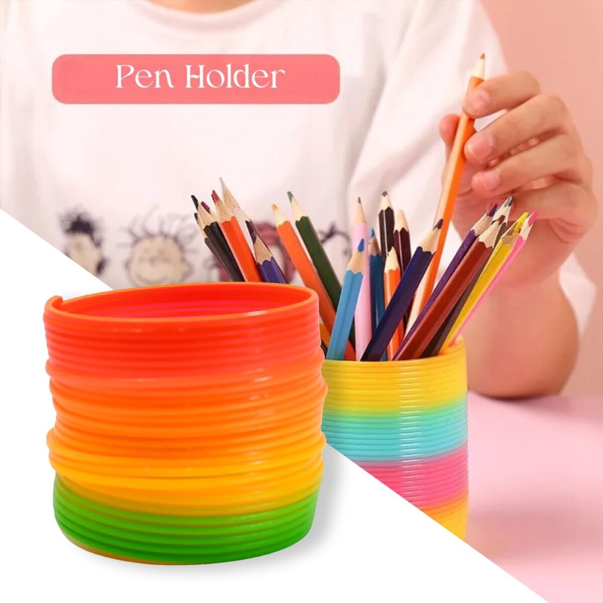Rainbow Slinky Spring Toy – Compact, Portable Fun Toy for Kids & Adults, Great for Birthdays (1 Pc) - Image 6