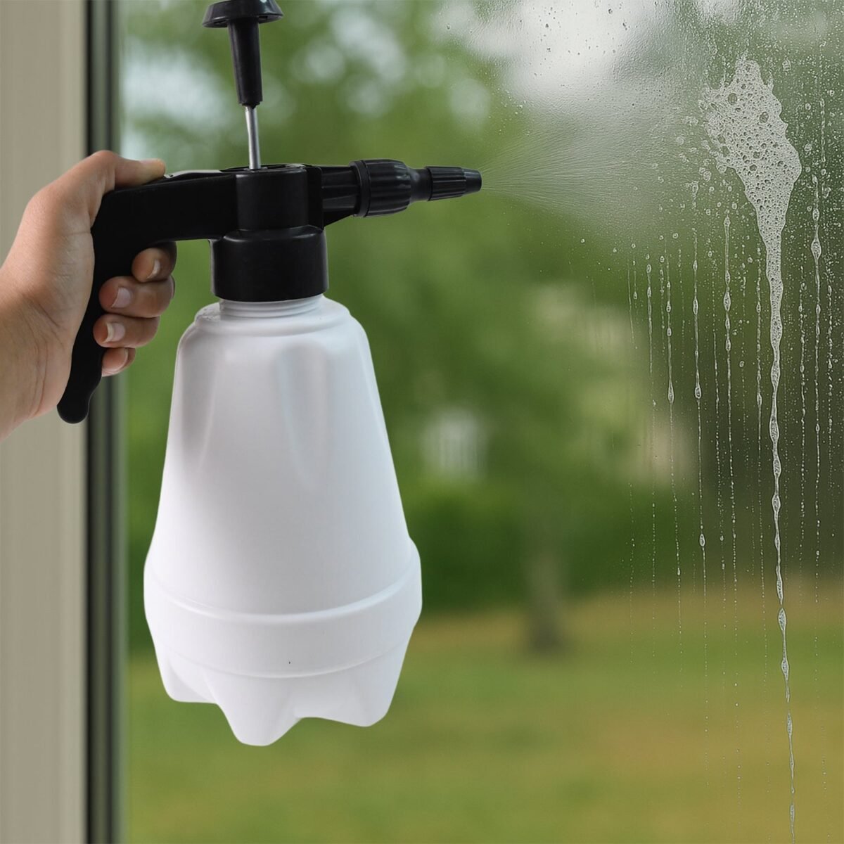 1.5L Heavy-Duty Plastic Pressure Spray Bottle with Adjustable Nozzle - Image 3