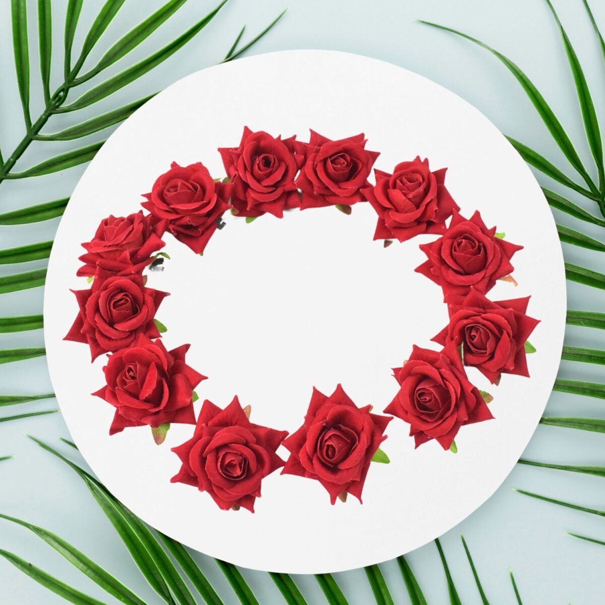 Flower Rose Hair Pin / Clip Velvet Flower Design (12 pcs Set / Red Color Only), Hair accessories - Image 7