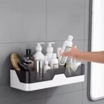 Wall Mounted Adhesive Bathroom Shower Caddy / Shelf / Plastic (1 Pc) - Image 6