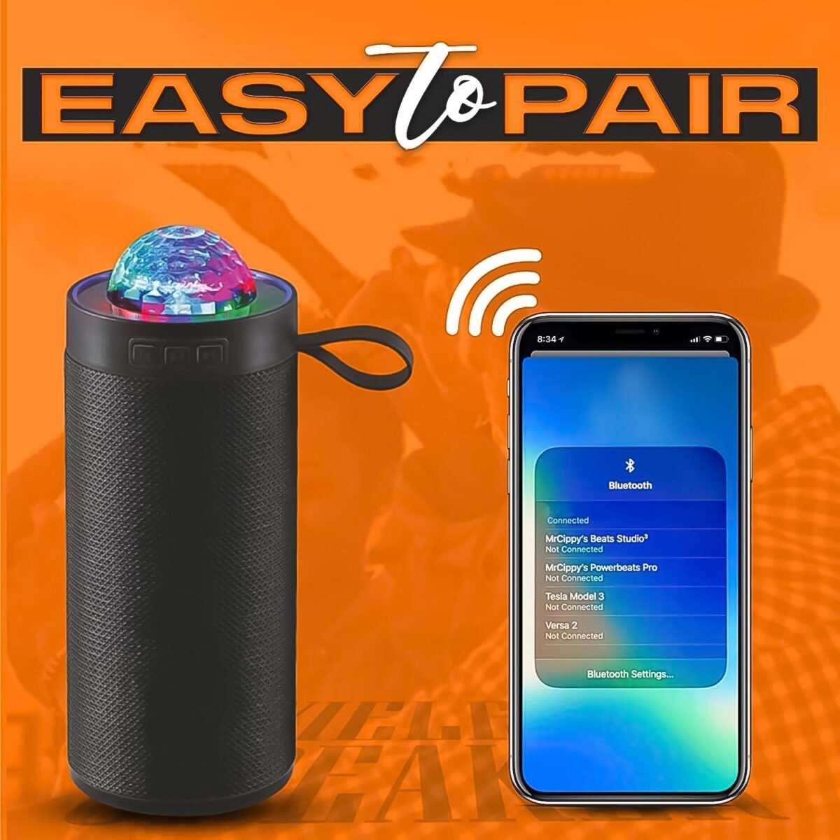 3D Disco Light Sound Bluetooth Speaker (1 Pc) - Image 4