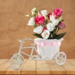 Plastic Cycle Flower Vases For Home Decor; Bicycle Flower Pot Stand (1 Pc) - Image 3