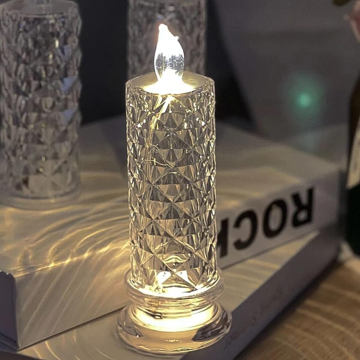 Rose Candles for Home Decoration, Crystal Candle Lights - Image 6