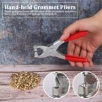 Grommet Setting Tool with 25 PCS Gold Eyelets Grommets Steel Hole Punch Setter Kit for Leather, Canvas, All Fabrics Men and Women Clothes, Shoes, Belts, Crafts - Image 6