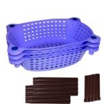 Multipurpose Plastic Storage Rack Organiser - 3 pcs - Image 4