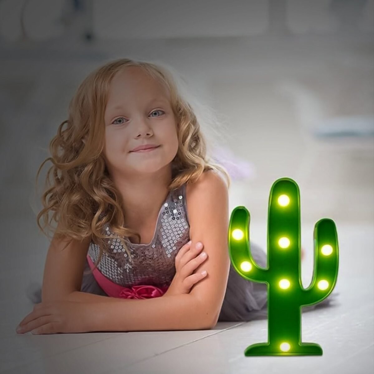 LED Cactus Light, LED Desk Lamp, LED Table Lamp (1 Pc / Battery not Included) - Image 6