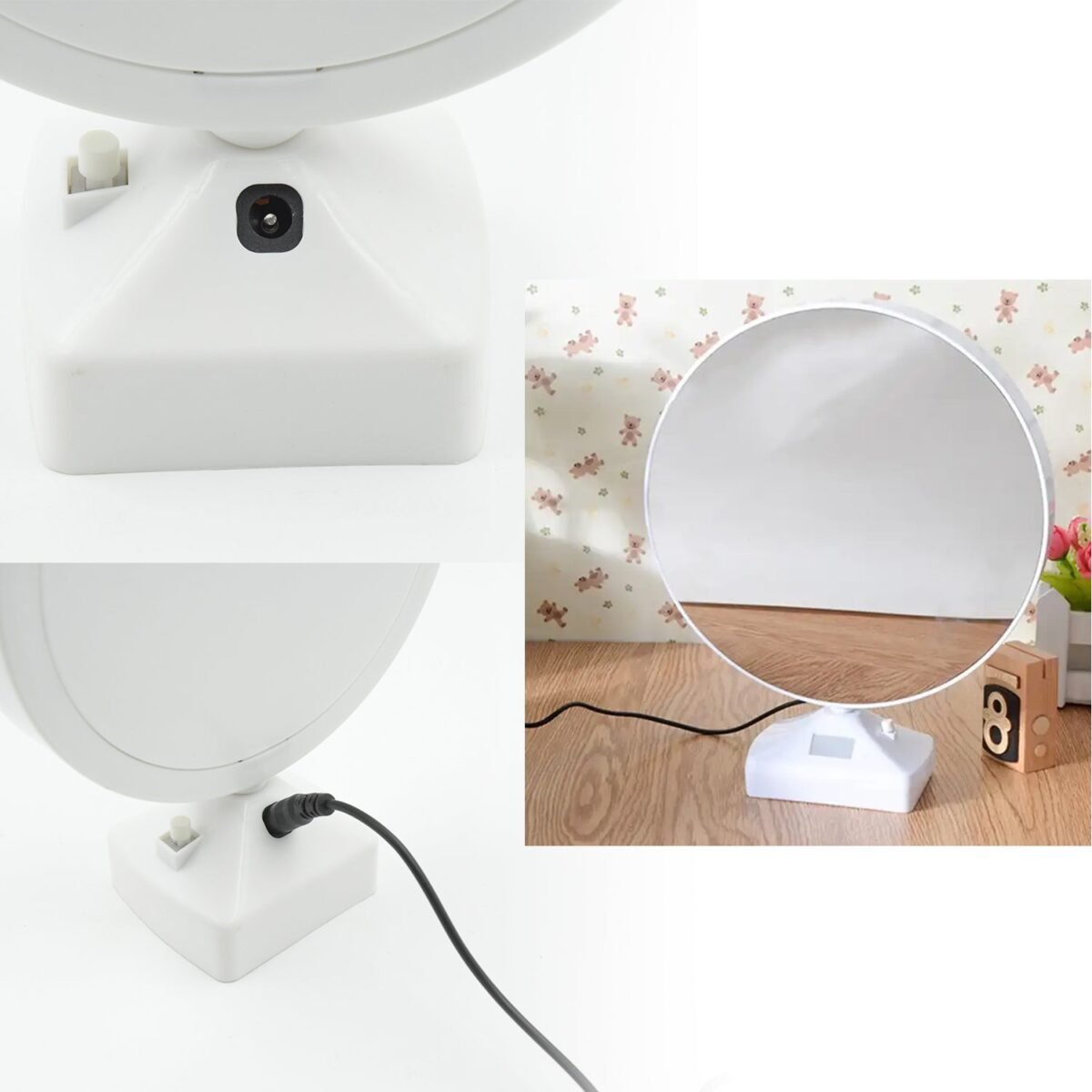 Plastic 2 in 1 Mirror Come Photo Frame with Led Light - Image 7