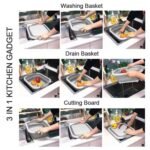 Collapsible Cutting Board with Dish Tub Basket - Image 4