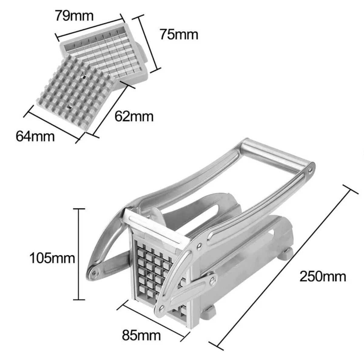 French Fries & Potato Chips Cutter Machine with Blade - Image 7