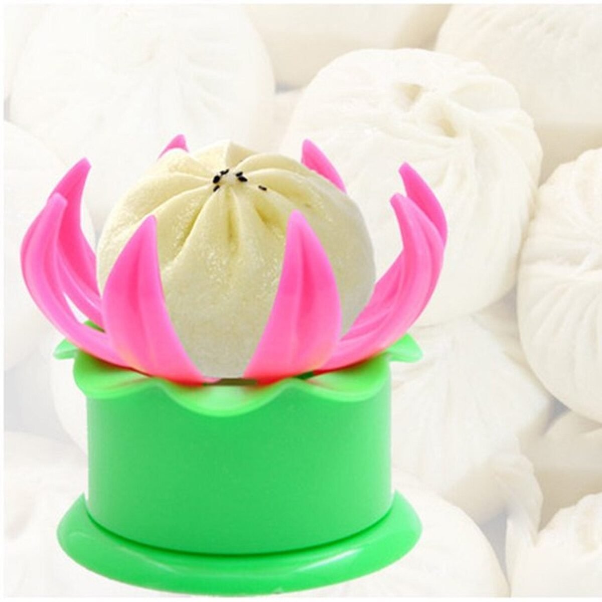 Momos maker Plastic Mold and Filling Spoon Cooking Tools Set Steamed Stuffed Bun Maker and Dumpling Maker for Cooking Delicious - Image 1