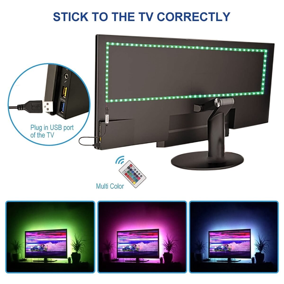 3M RGB LED Strip Lights, LED Mood Lights (1 Set) - Image 6