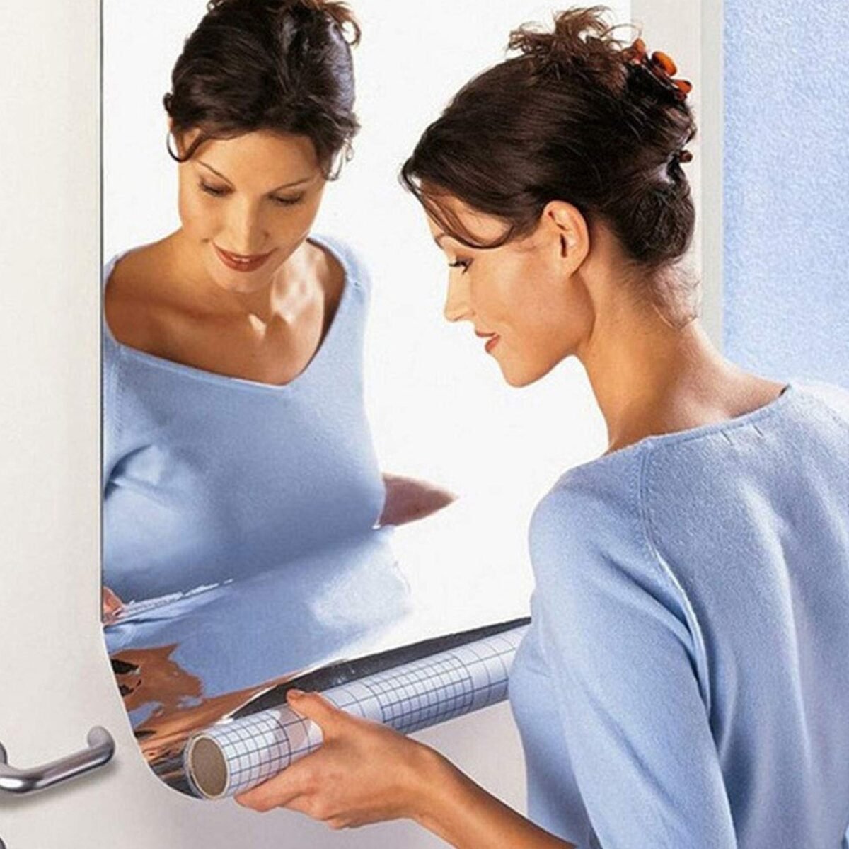 3D Mirror Wall Stickers Wall Mirror Decorative Mirror Paper for Home, Living Room Wall, Bedroom Wall, TV Backdrop Use Paper (100×50 Cm / 3 Pc ) - Image 6