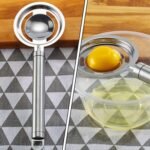 kitchen tools Egg Yolk White Separator Stainless Steel Egg White Separator Tools Eggs Yolk Filter Gadgets Kitchen Gadgets Separating Funnel Spoon Egg Divider Tools - Image 4
