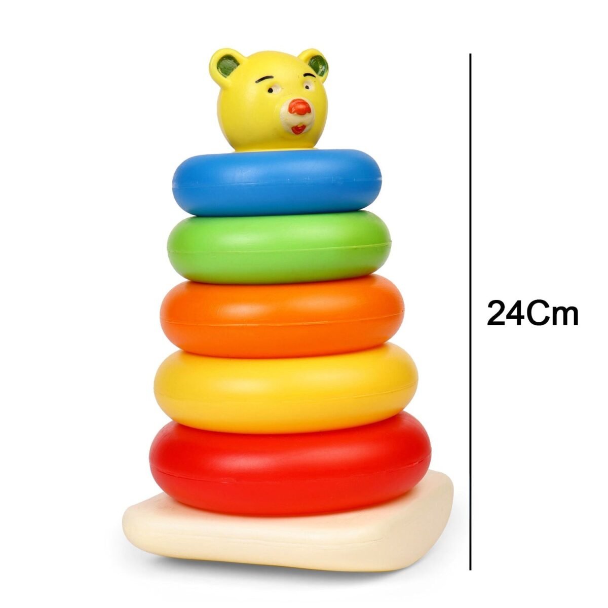 Plastic Baby Kids Teddy Stacking Ring Jumbo Stack Up Educational Toy 5pc - Image 3