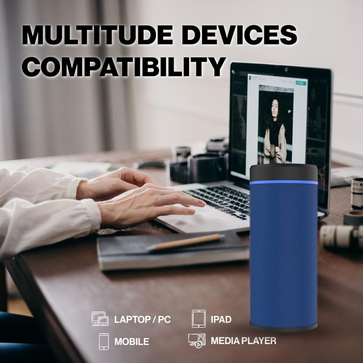 Portable Speaker / Rechargeable / Splash Proof Wireless High Sound Bluetooth Speaker, Blootuth speaker (media player) - Image 5