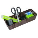 Plastic Multipurpose Desk Organizer Tray Office Drawer Dividers Storage Bins for Kitchen, Bathroom, Office, Makeup, Bedroom Dresser, Craft Basket Rack Multicolour (6 Pcs Set) - Image 6