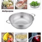 Stainless Steel Colander with Handle, Large Strainer Basket for Kitchen (25.5 cm) - Image 5