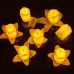 Set of 24 Multicolor Flameless Melted Design Candles for Decoration - Image 4