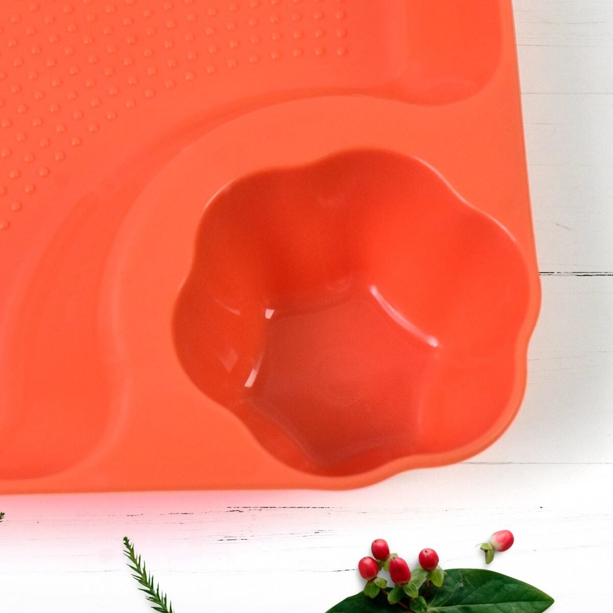 Plastic Plates with Dipping Saucer & Round Dip Part (1 Pc / 18×16 Cm / 1 Pc) - Image 5