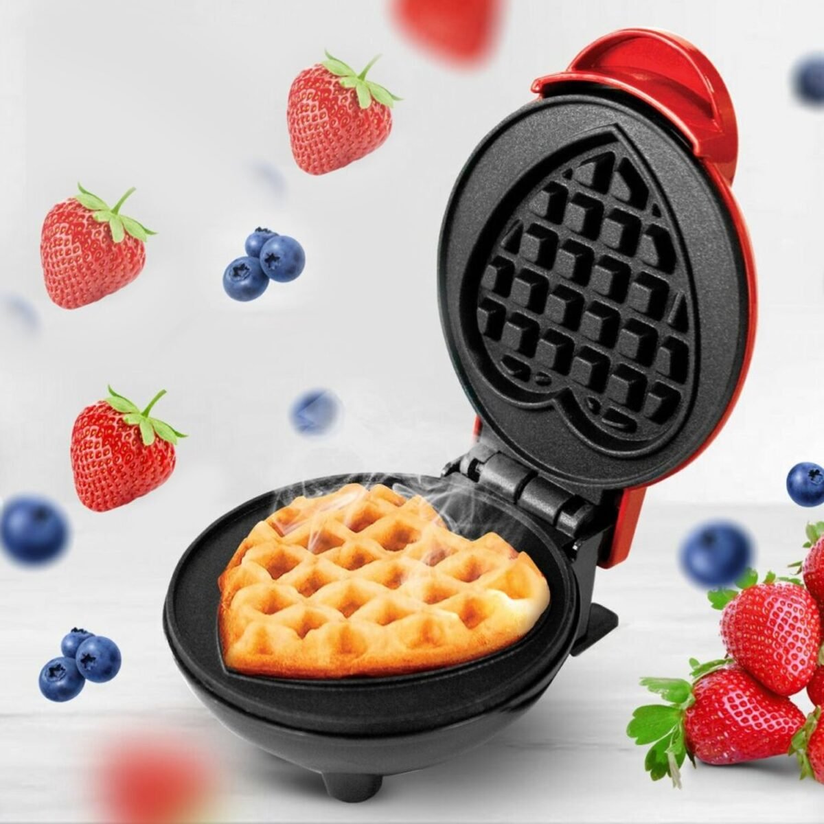 Mini Waffle Maker Machine Waffle Iron Home Appliances Kitchen Gift Easy To Clean, On-Stick Surfaces, Perfect Breakfast, Dessert, Sandwich, Pan Cakes, Paninis / Other Snacks Machine - Image 5